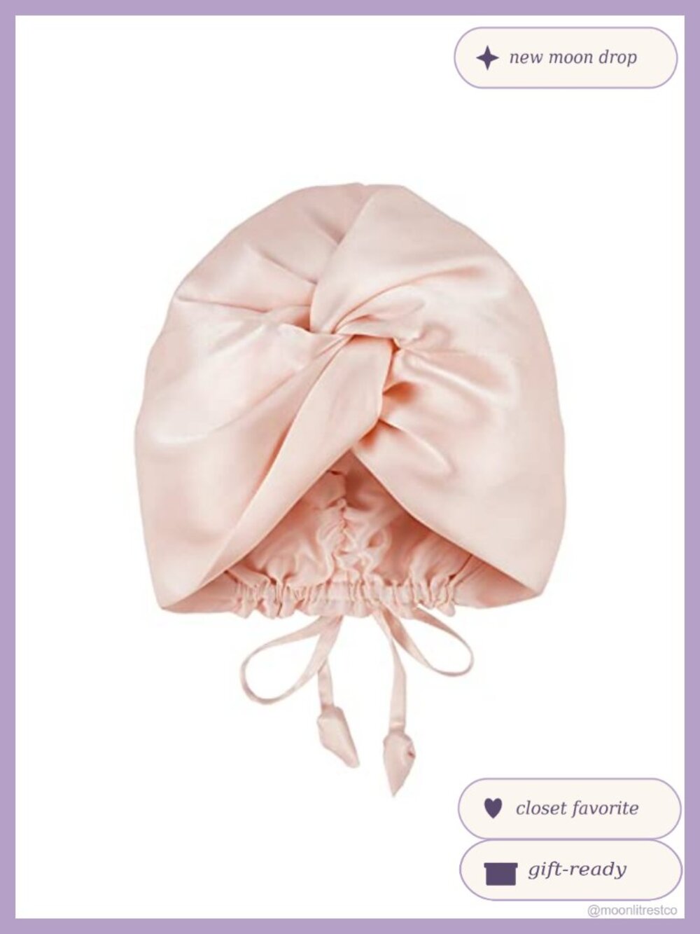 100% Mulberry Silk Hair Bonnet Sleeping Anti-Frizz Adjustable